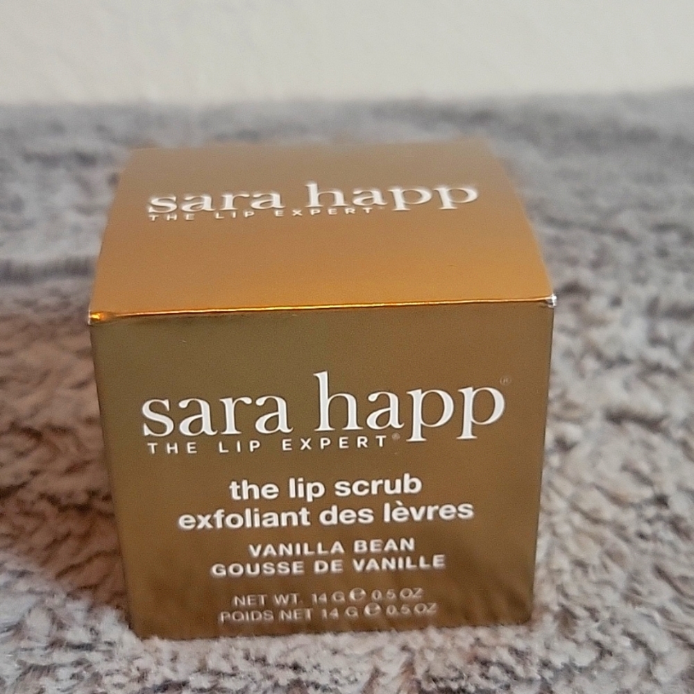 sara happ The Lip Scrub: Vanilla Bean Sugar Scrub, Exfoliating Lip Treat…